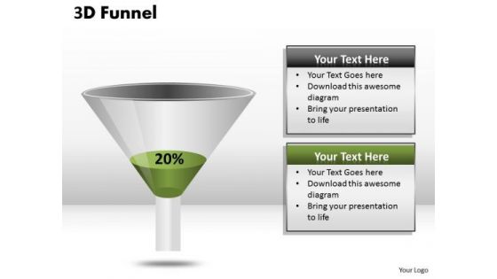 Strategic Management Funnel Diagram With 20 Percent Value Business Framework Model