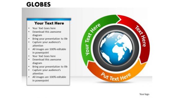 Strategic Management Globes Marketing Diagram