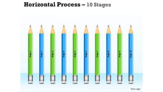 Strategic Management Horizontal Process 10 Stages Consulting Diagram