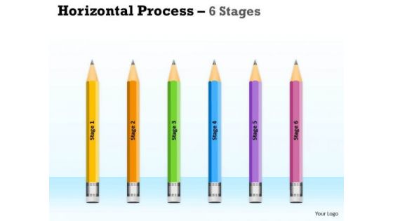 Strategic Management Horizontal Process 6 Stages Consulting Diagram