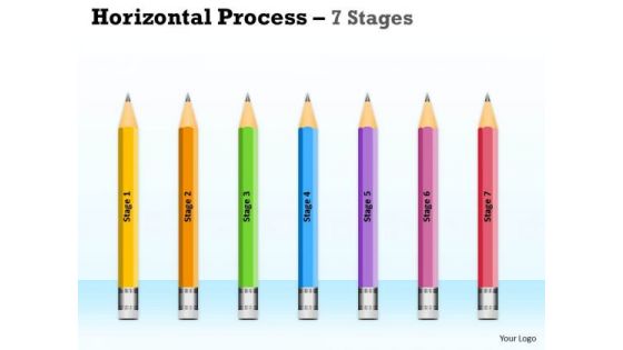 Strategic Management Horizontal Process 7 Stages Business Consulting Diagram