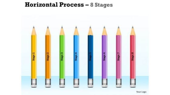 Strategic Management Horizontal Process 8 Stages Consulting Diagram