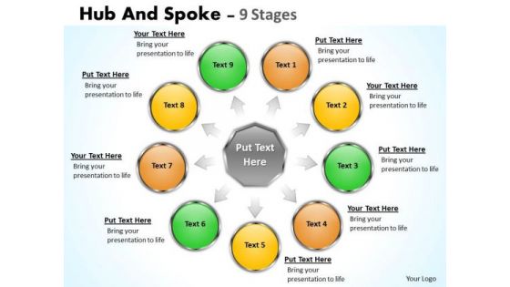 Strategic Management Hub And Spoke 9 Stages Business Diagram Strategic Management Hub And Spoke 9 Stages Business Diagram