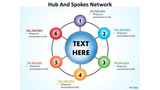 Strategic Management Hub And Spokes Network Business Diagram