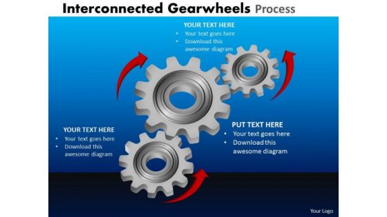 Strategic Management Interconnected Gearwheels Process Consulting Diagram