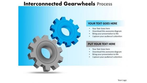 Strategic Management Interconnected Gearwheels Process Sales Diagram