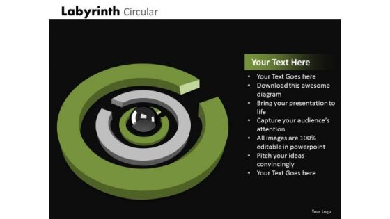 Strategic Management Labyrinth Circular Consulting Diagram