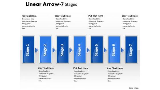 Strategic Management Linear Arrow 7 Stages Sales Diagram Strategic Management Linear Arrow 7 Stages Sales Diagram