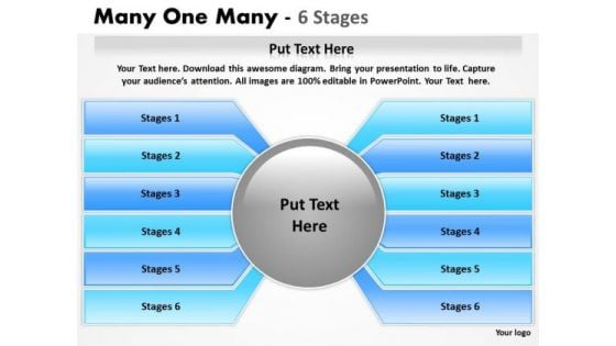 Strategic Management Many One Many 6 Stages Sales Diagram Strategic Management Many One Many 6 Stages Sales Diagram