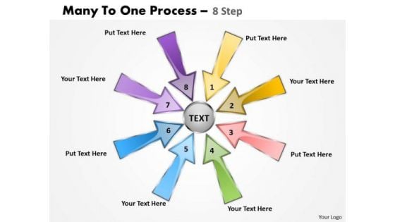 Strategic Management Many To One Process 8 Step Business Diagram Strategic Management Many To One Process 8 Step Business Diagram