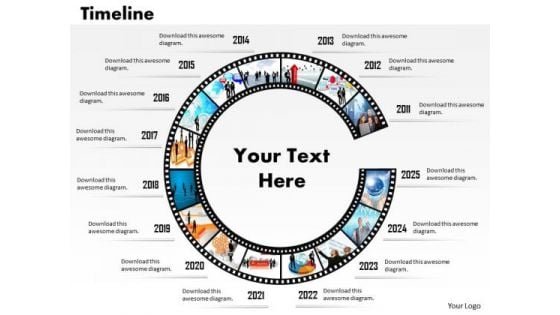 Strategic Management Multicolor Filmstrip Roadmap Diagram Business Diagram