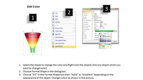 Strategic Management Multicolored Marketing Funnel Diagram With 11 Stages Business Diagram