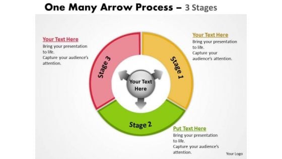 Strategic Management One Many Arrow Process 3 Stages Consulting Diagram Strategic Management One Many Arrow Process 3 Stages Consulting Diagram