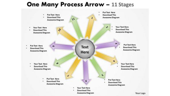 Strategic Management One Many Process Arrow 11 Stages Consulting Diagram Strategic Management One Many Process Arrow 11 Stages Consulting Diagram