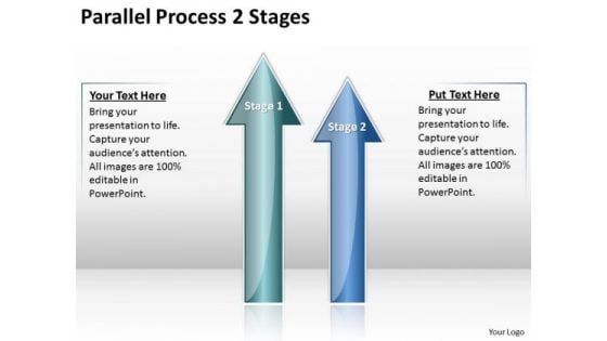 Strategic Management Parallel Process 2 Stages Business Framework Model