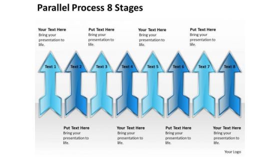 Strategic Management Parallel Process 8 Stages Consulting Diagram