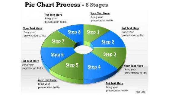 Strategic Management Pie Chart 8 Step Diagram Circular Business Diagram