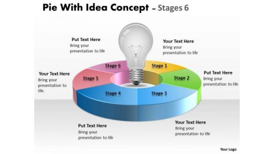 Strategic Management Pie With Idea Circular Concept Stages Sales Diagram