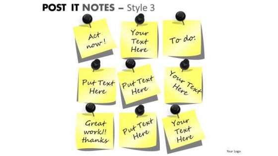 Strategic Management Post It Notes Style 3 Sales Diagram