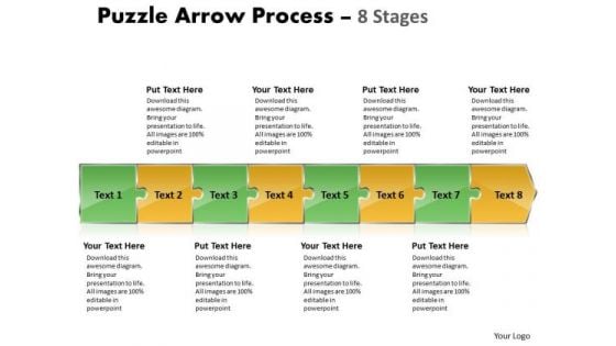 Strategic Management Puzzle 8 Stages Business Diagram