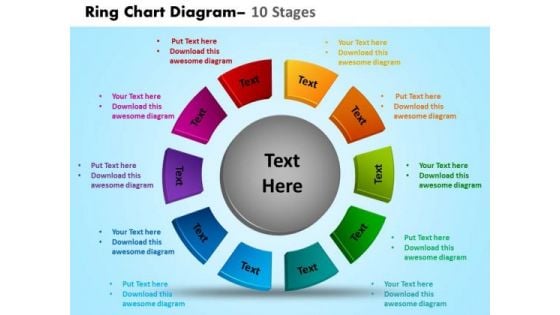 Strategic Management Ring Chart Diagram 10 Stages Sales Diagram