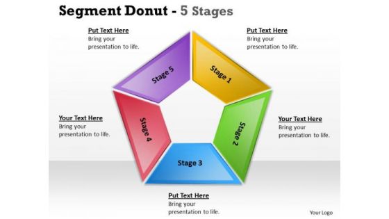 Strategic Management Segment Donut Stages Business Diagram