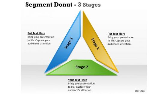 Strategic Management Segment Donut Stages Strategy Diagram