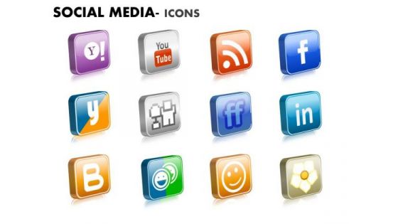 Strategic Management Social Media Icons Diagram Consulting Diagram