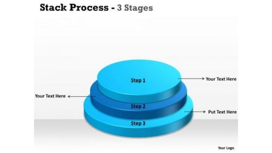 Strategic Management Stack Process With Step 3 Business Diagram