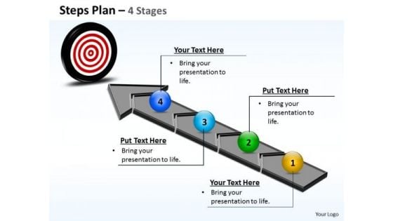 Strategic Management Steps Plan 4 Stages Business Cycle Diagram