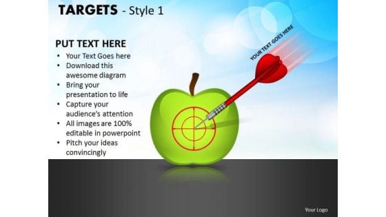 Strategic Management Targets Style 1 Business Cycle Diagram