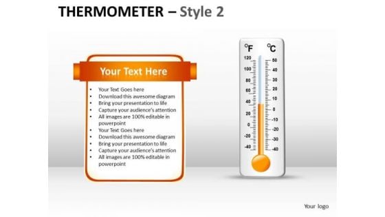 Strategic Management Thermometer Style 2 Marketing Diagram