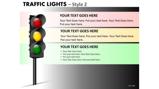 Strategic Management Traffic Lights Marketing Diagram