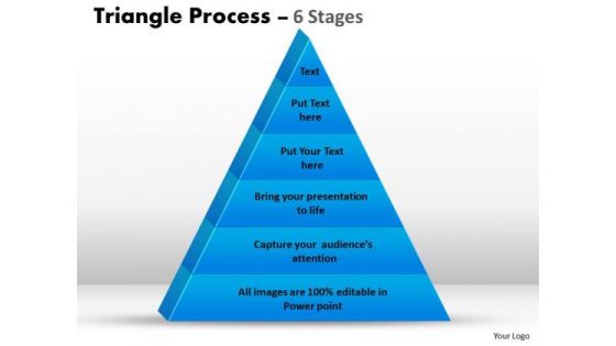 Strategic Management Triangle Process 6 Stages For Sales Marketing Diagram