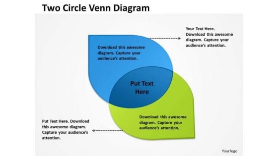 Strategic Management Two Circle Venn Diagram Sales Diagram