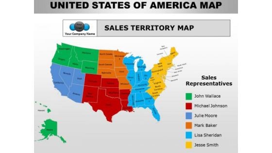 Strategic Management Usa Country Maps Consulting Diagram