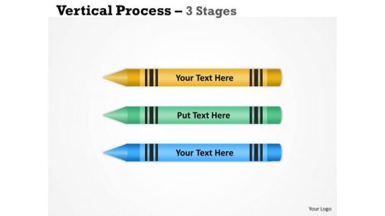 Strategic Management Vertical Process Diagram 3 Stages Strategy Diagram