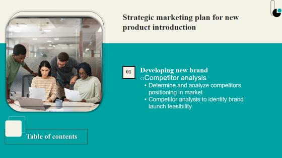 Strategic Marketing Plan For New Product Introduction Table Of Contents Brochure PDF