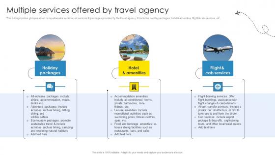 Strategic Marketing Plan Multiple Services Offered By Travel Agency Background Pdf