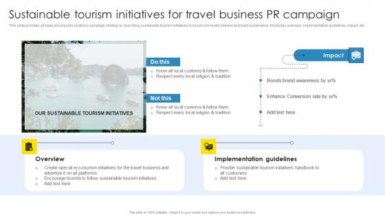 Strategic Marketing Plan Sustainable Tourism Initiatives For Travel Business Ideas Pdf