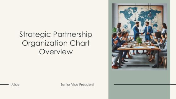 Strategic Partnership Organization Chart Overview PPT Demonstration AT