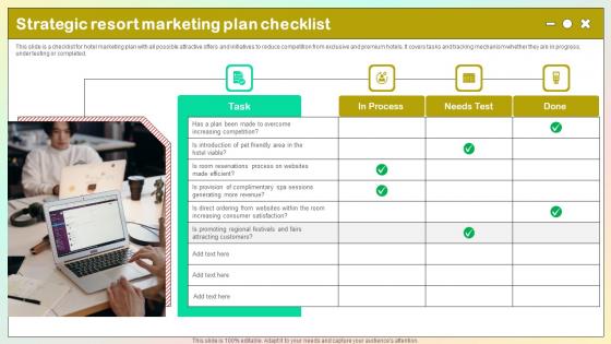 Strategic Resort Marketing Plan Checklist Demonstration Pdf