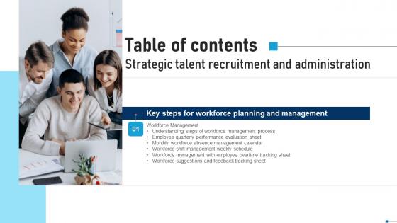 Strategic Talent Recruitment And Administration Table Of Contents Diagrams Pdf