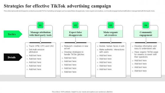 Strategies For Effective TikTok Advertising TikTok Advertising Strategies To Provide Effective Brochure Pdf