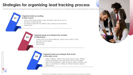 Strategies For Organizing Lead Tracking Process Various Techniques For Managing Mockup PDF