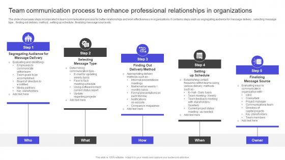 Strategies To Build Meaningful Team Communication Process To Enhance Professional Graphics Pdf