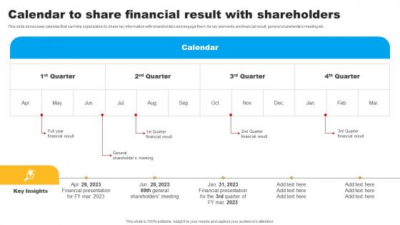 Strategies To Maintain Effective Relationships Calendar To Share Financial Result Professional Pdf