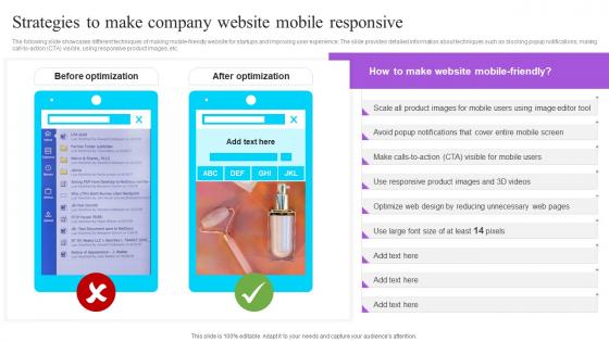 Strategies To Make Company Website Mobile Responsive Effective GTM Techniques Diagrams PDF