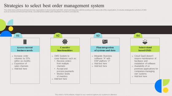 Strategies To Select Best Order Evaluation And Deployment Of Enhanced Template Pdf