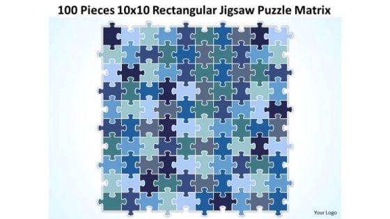 Strategy Diagram 100 Pieces 10x10 Rectangular Jigsaw Puzzle Matrix Business Diagram